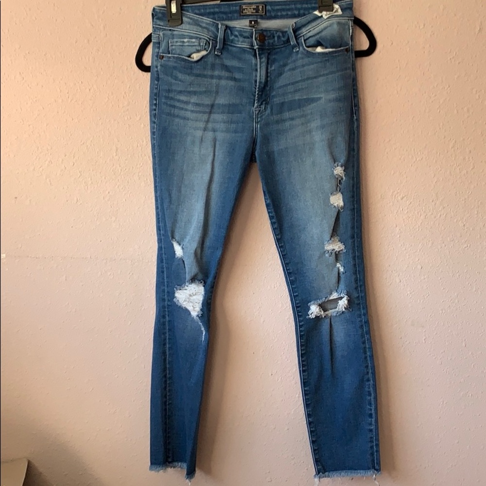 Abercrombie and Fitch distresses jeans